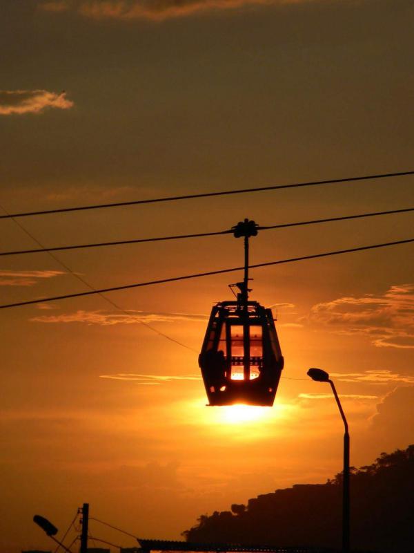 Atardecer desde el cable aéreo